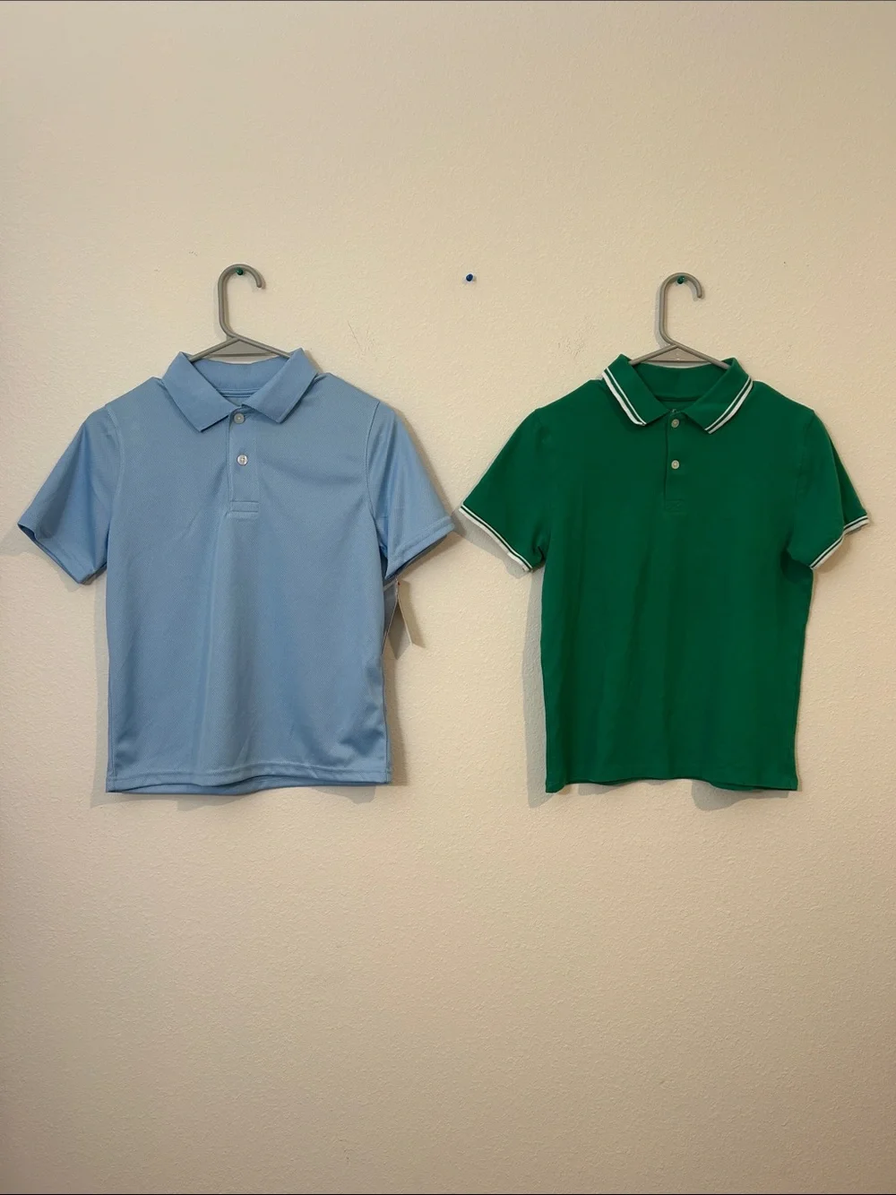 Cat & Jack Light Blue and Green Short-Sleeve Polo Set